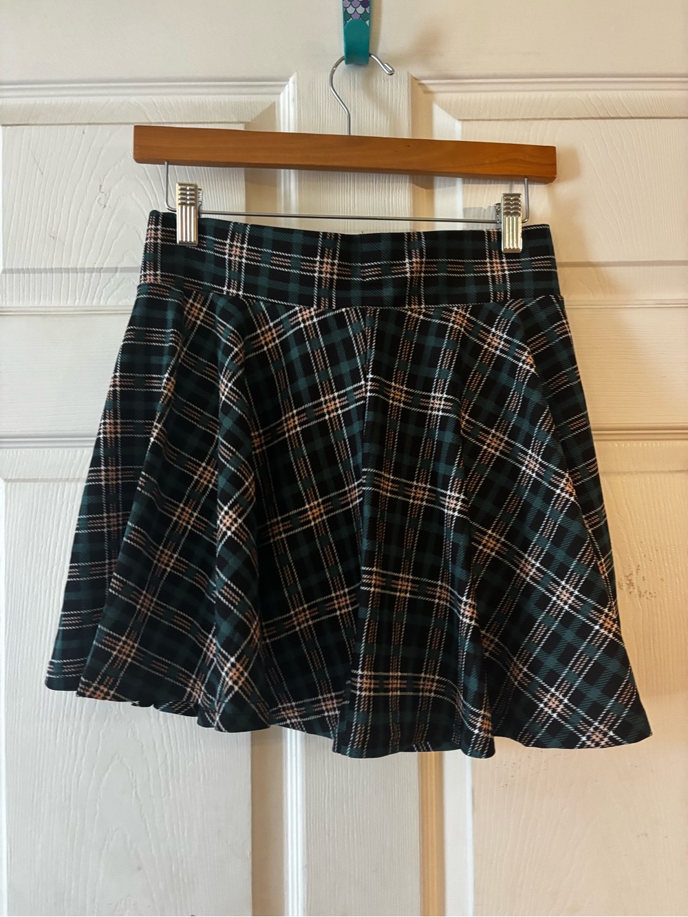 Plaid Flared Mini Skirt